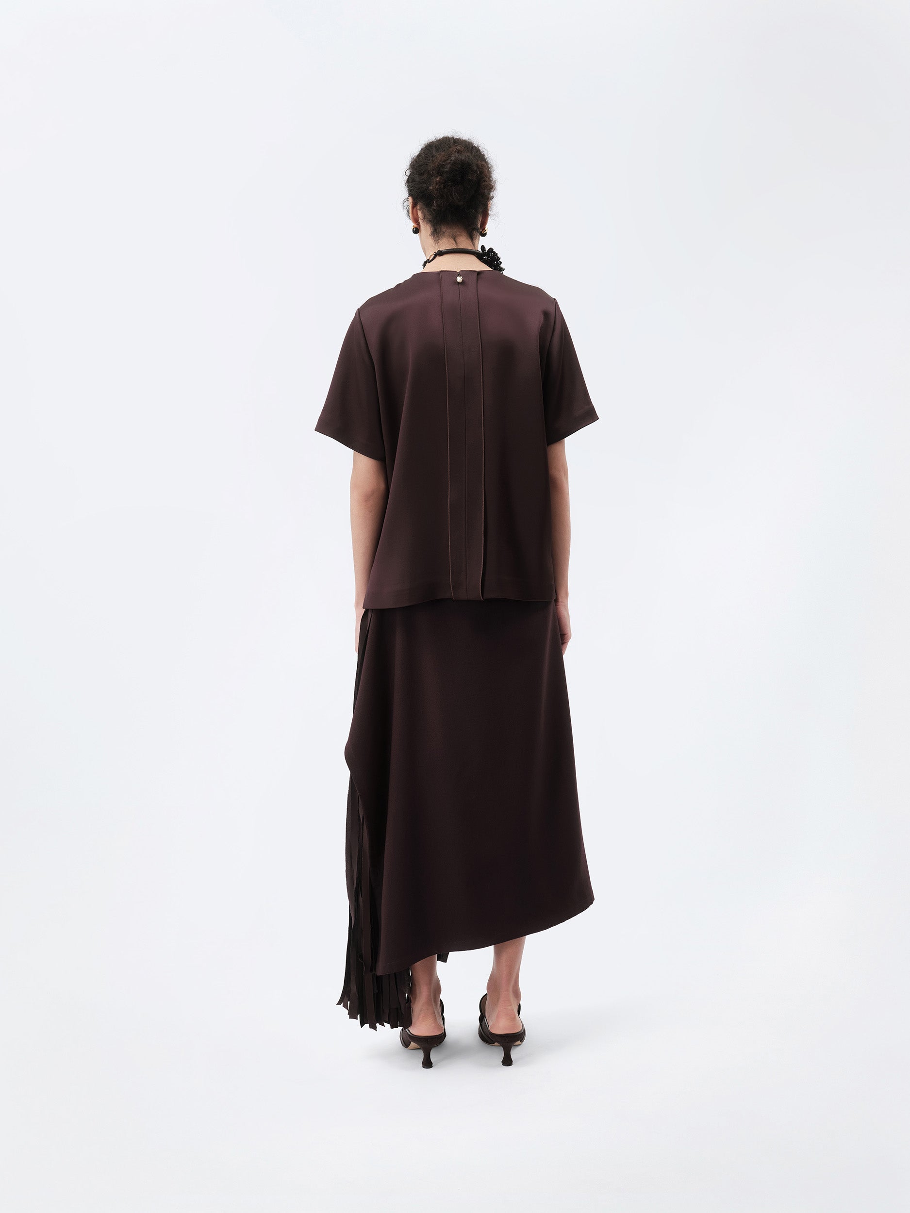 Top en satin double