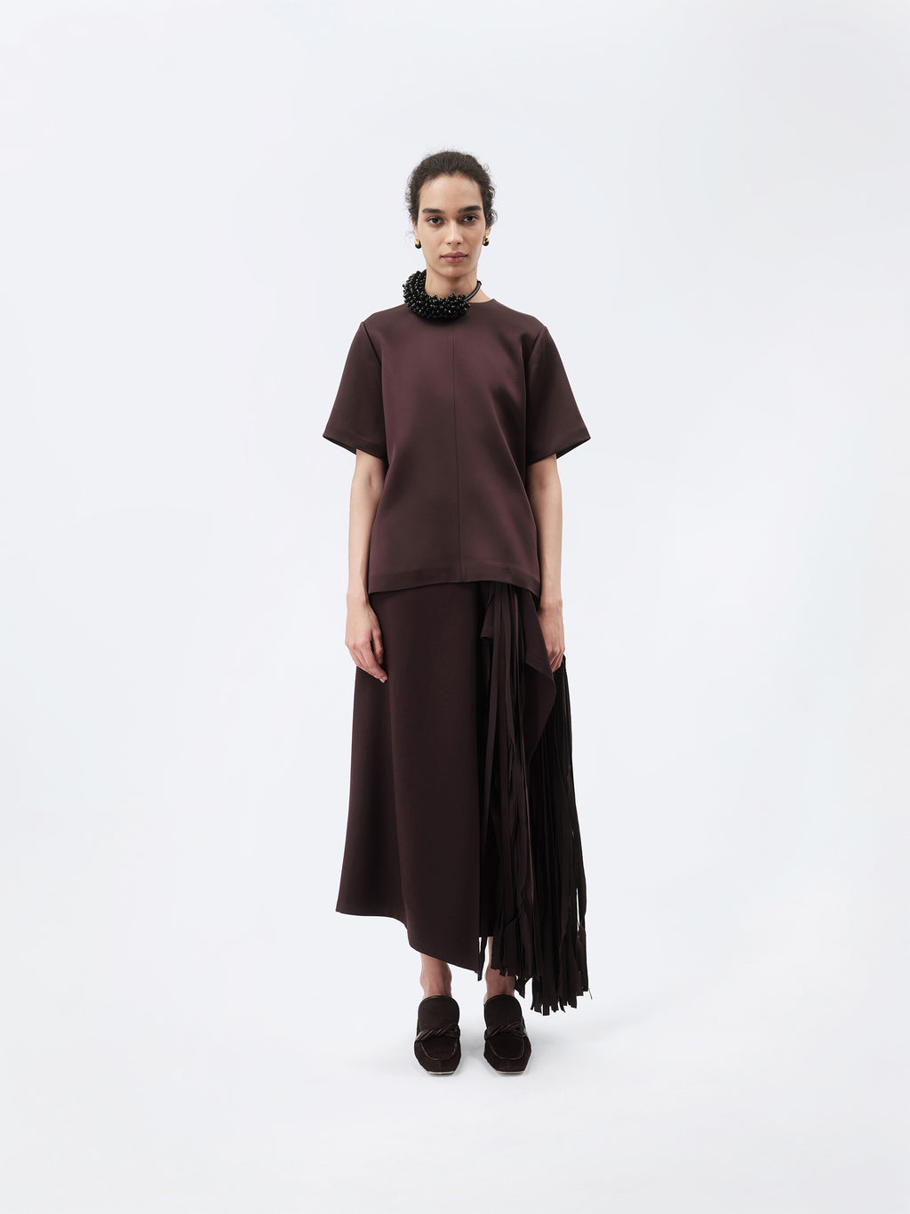 Top en satin double
