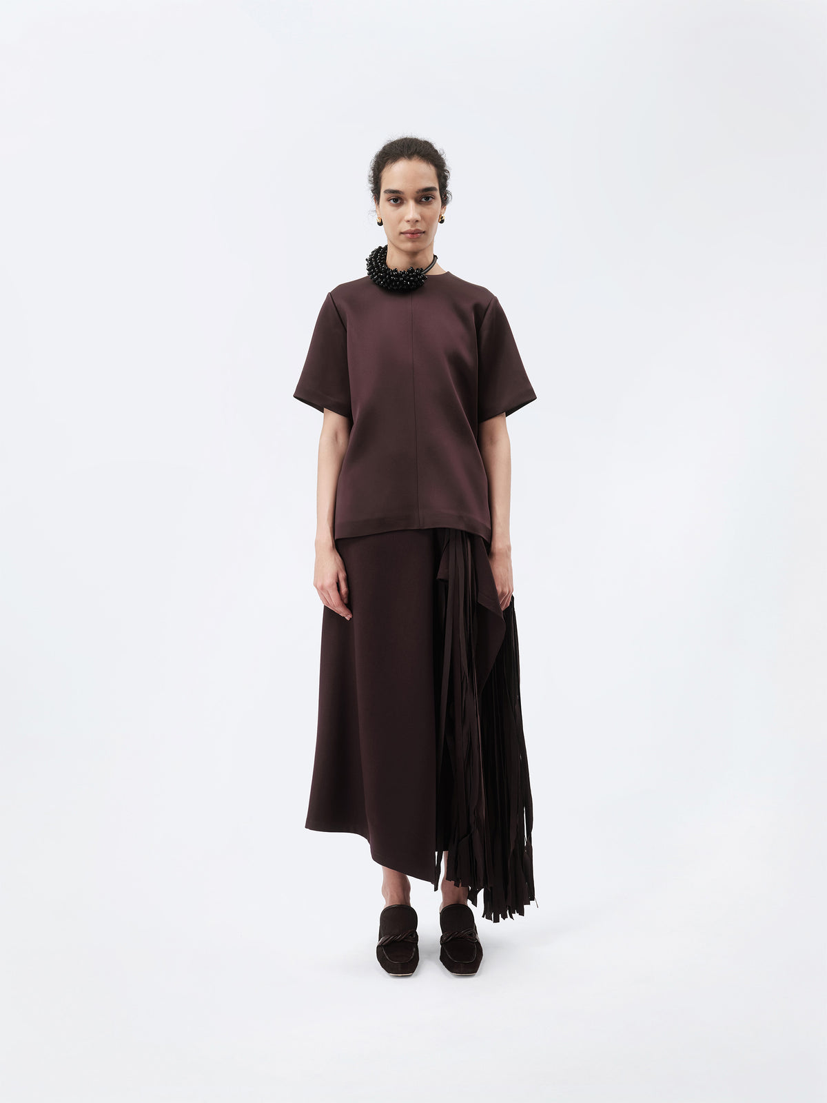 Top en satin double