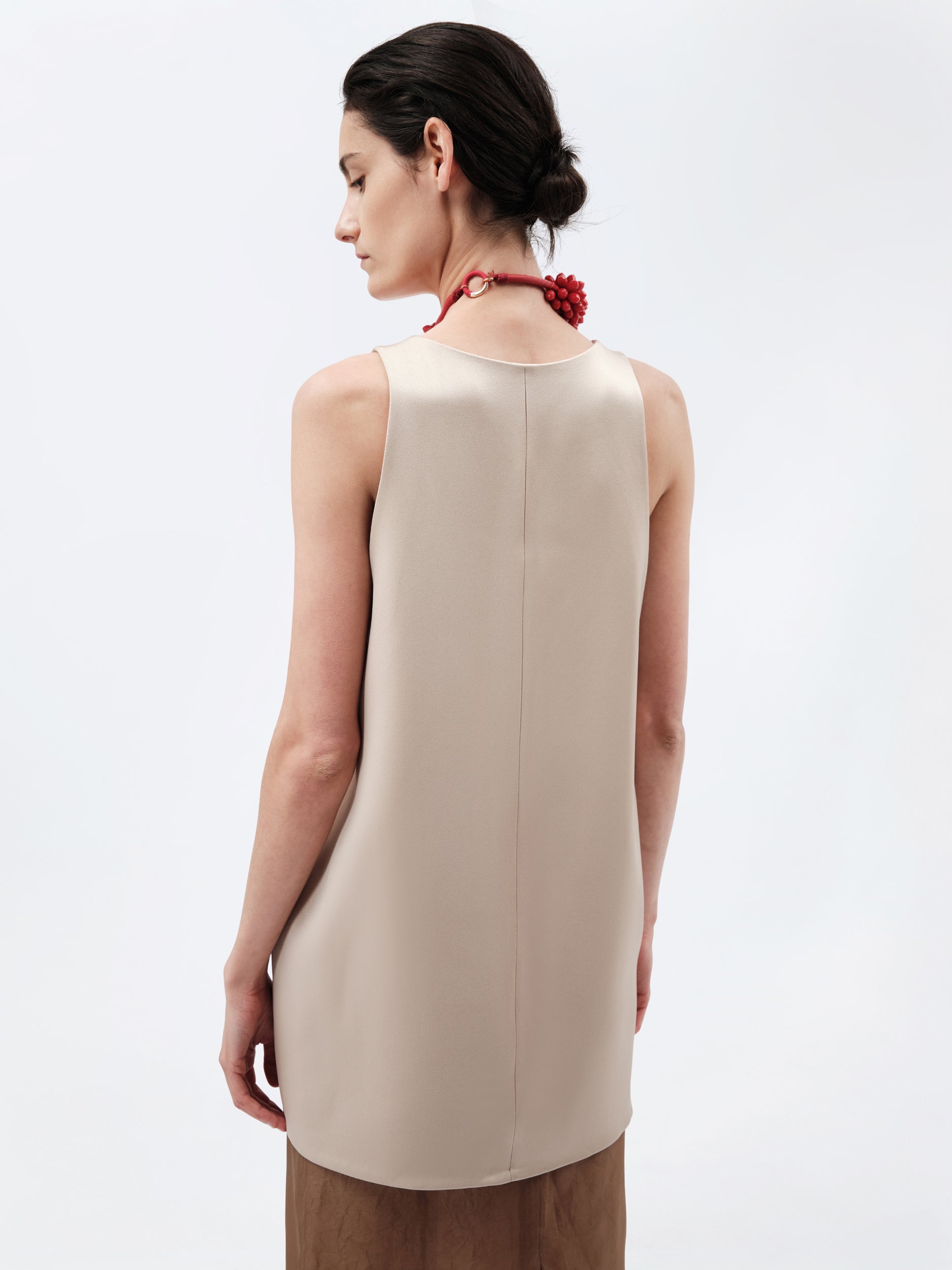 Tank top in double satin