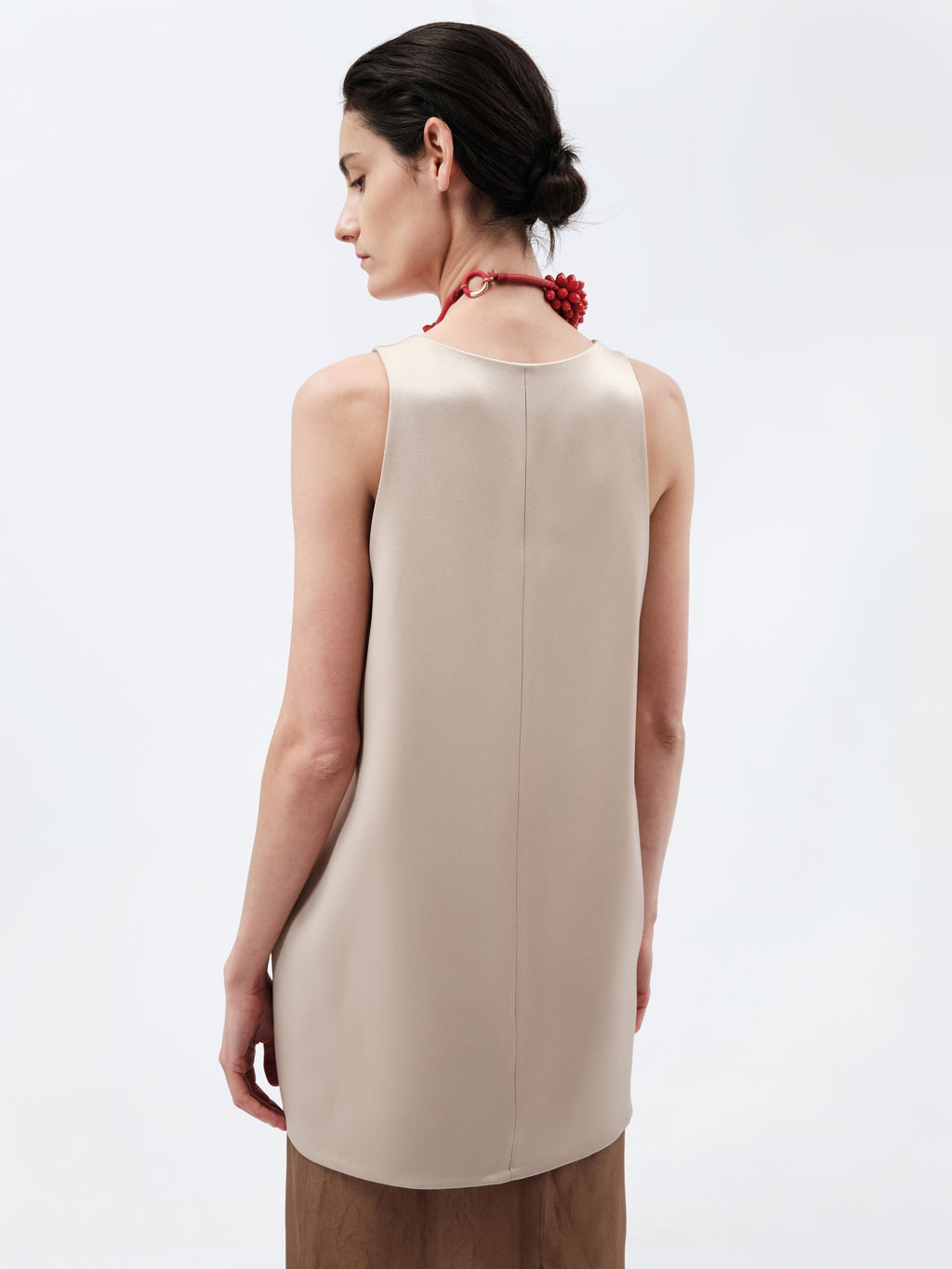 Tank top in double satin