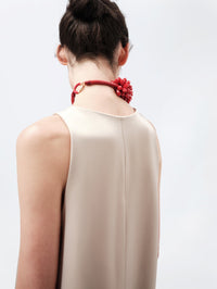 Tank top in double satin