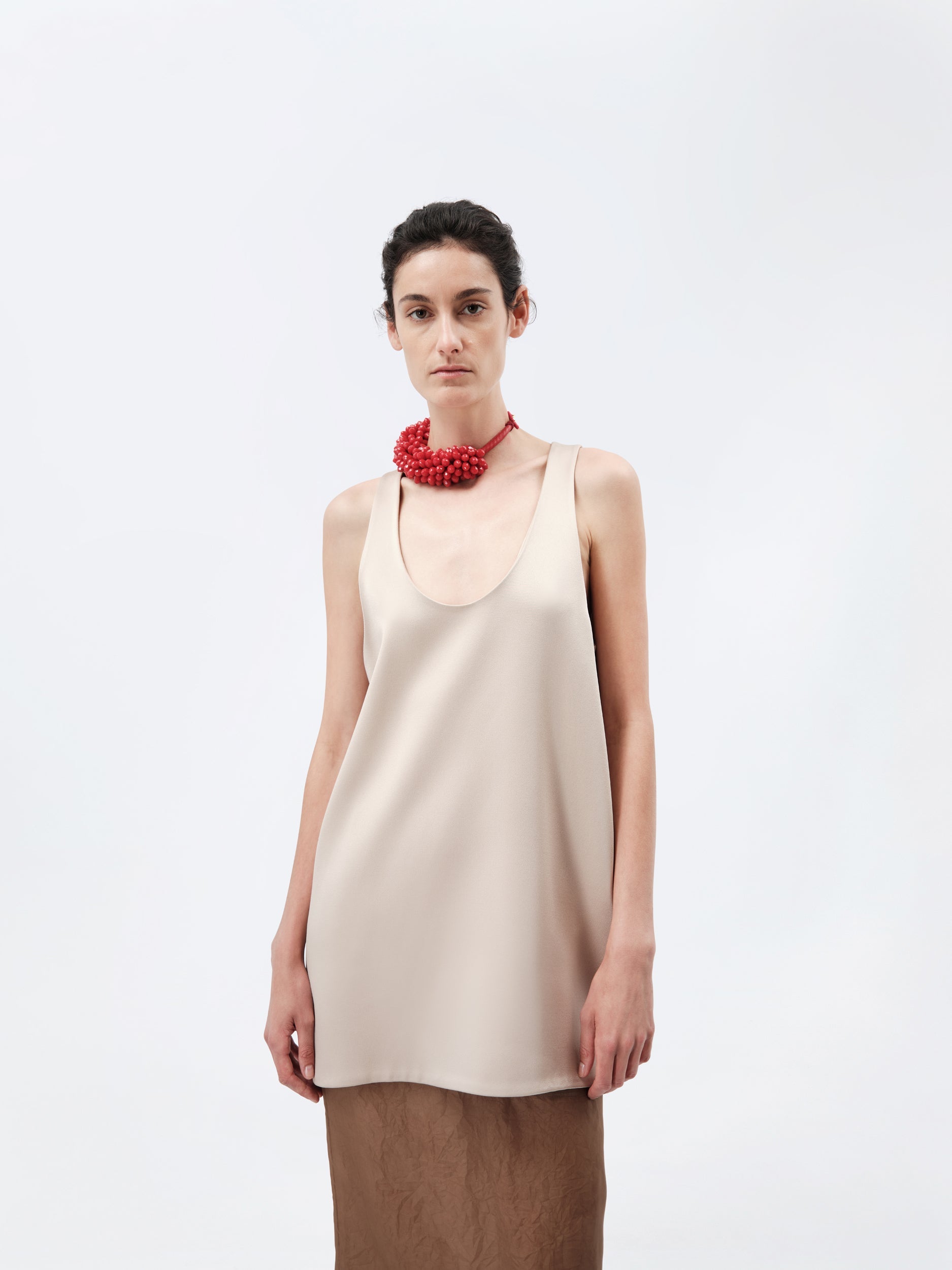 Tank top in double satin