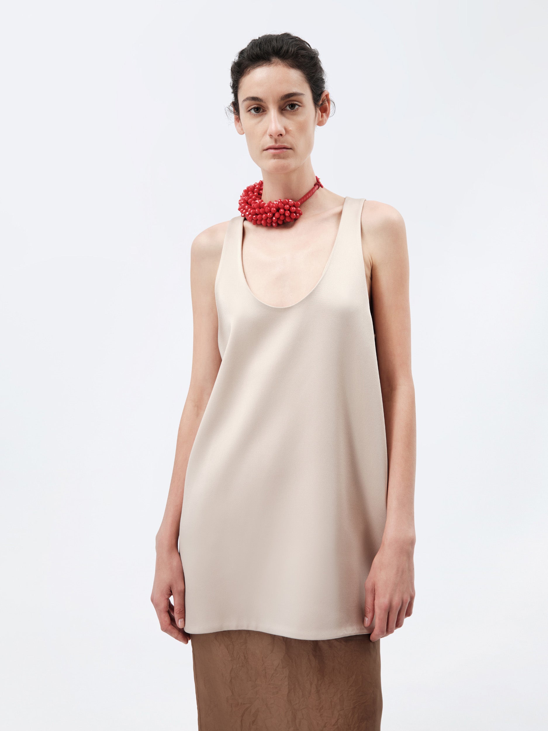 Tank top in double satin