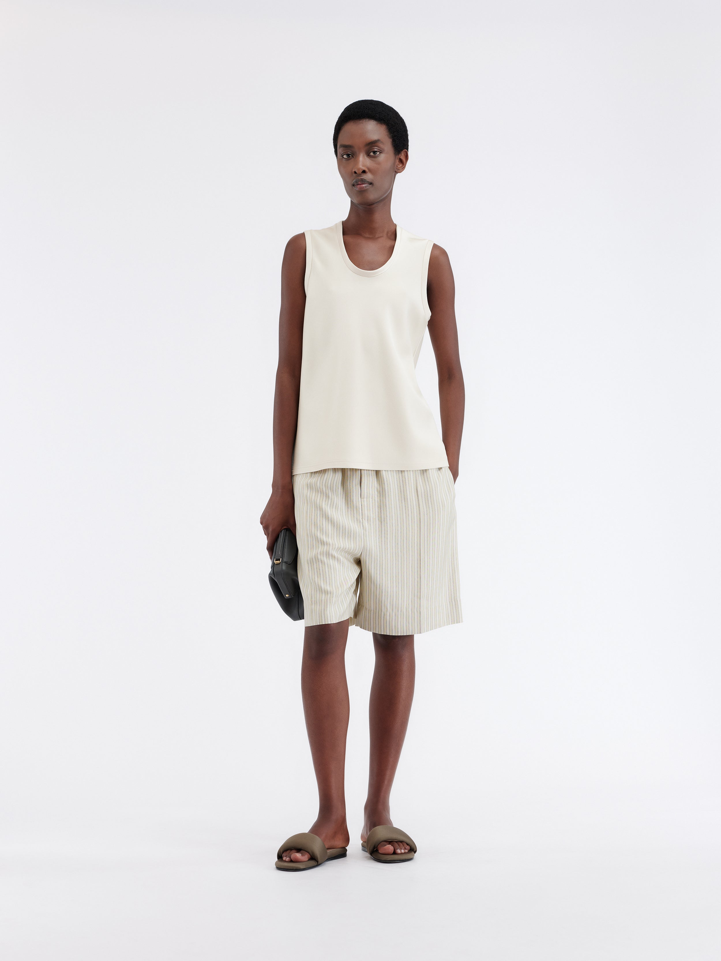 Tank top in double satin