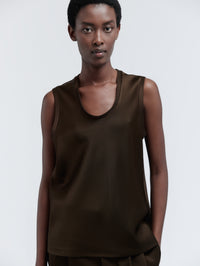 Top débardeur en satin double