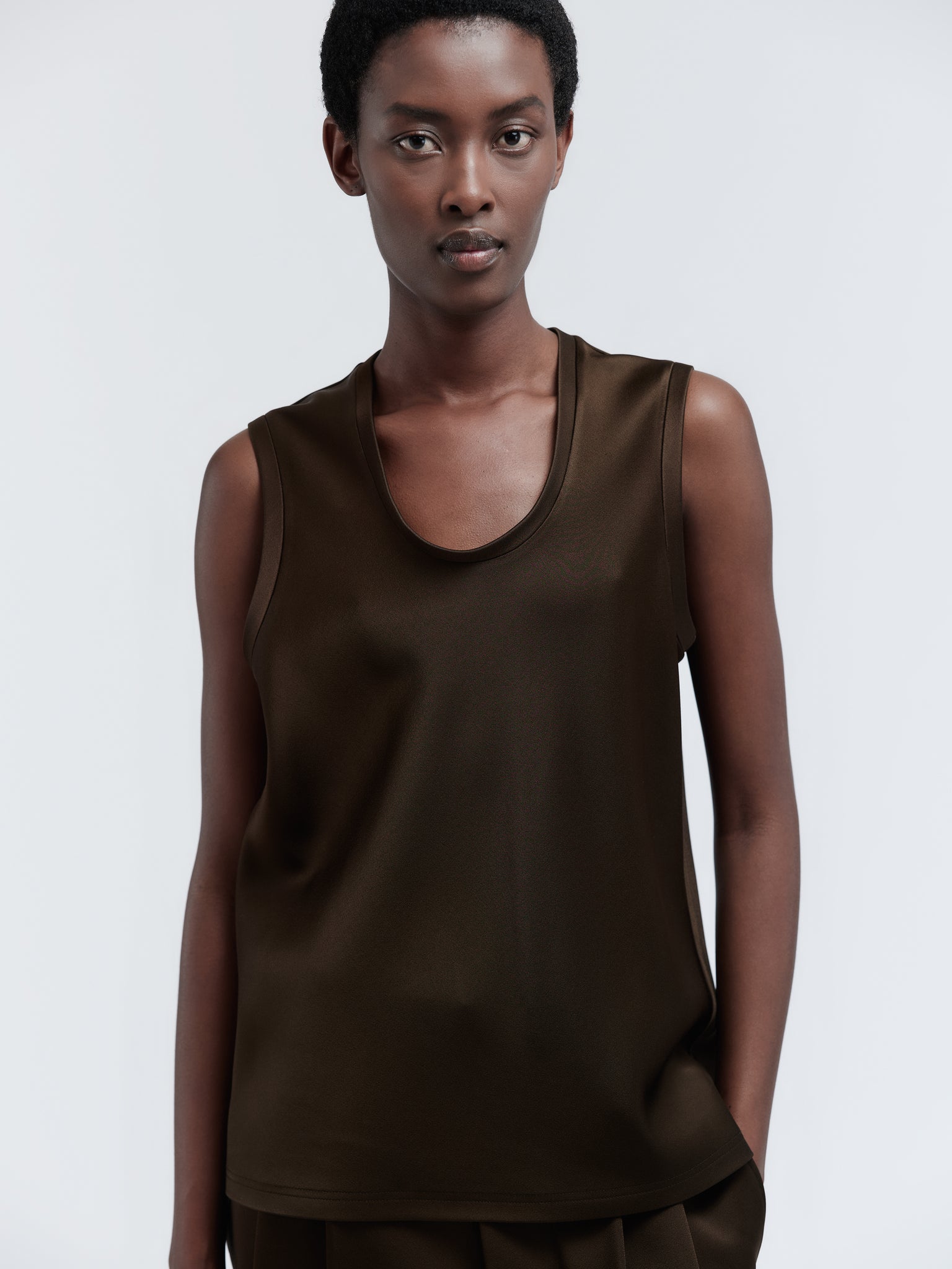 Top débardeur en satin double