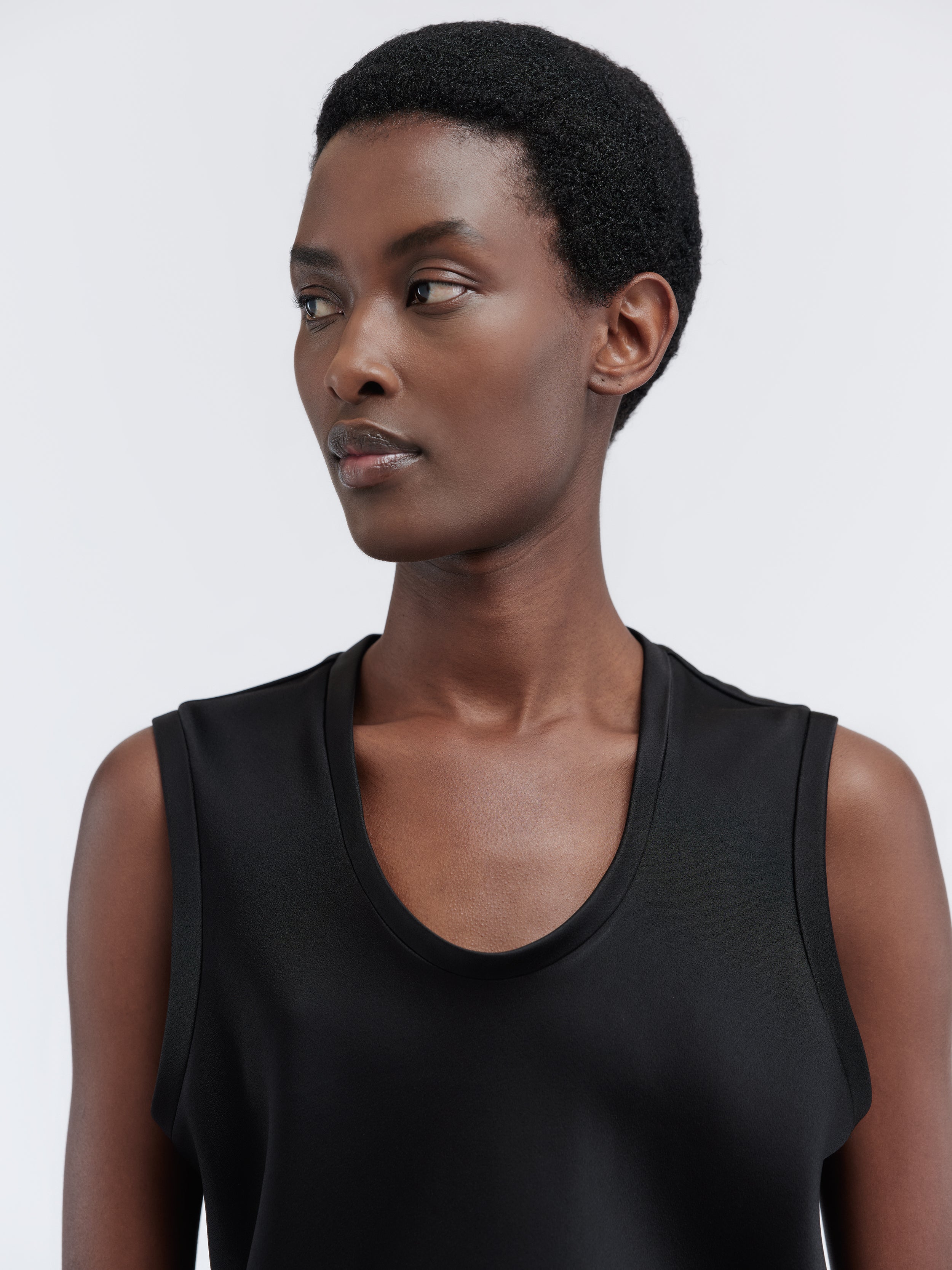 Tank top in double satin