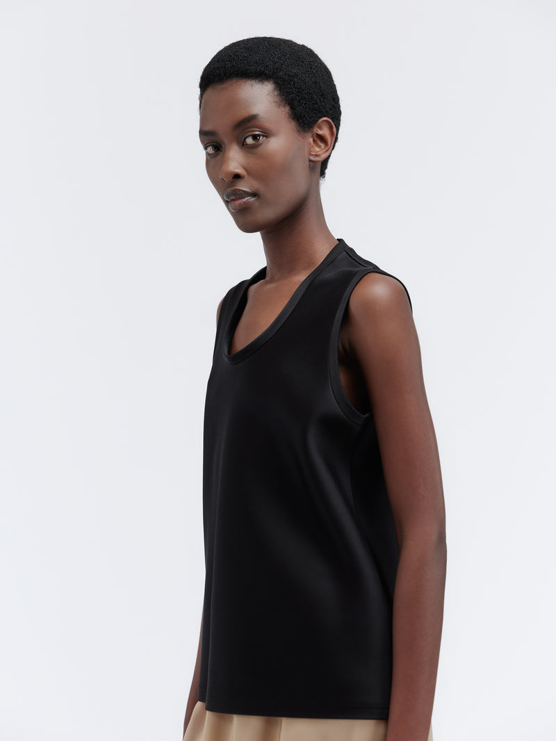 Tank top in double satin