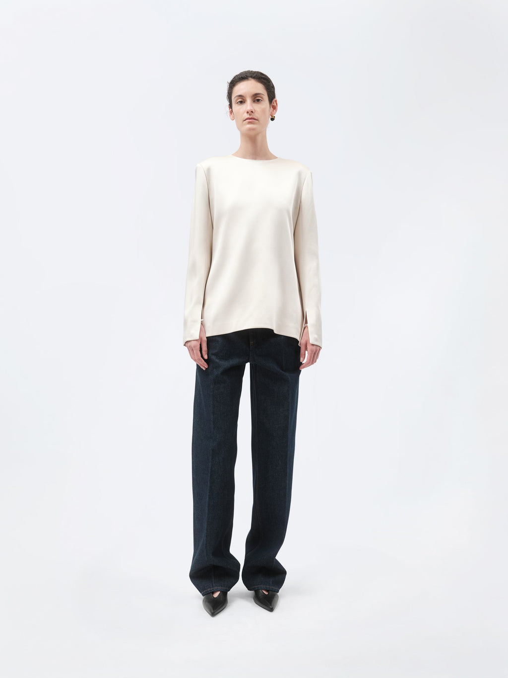 Top droit en satin double