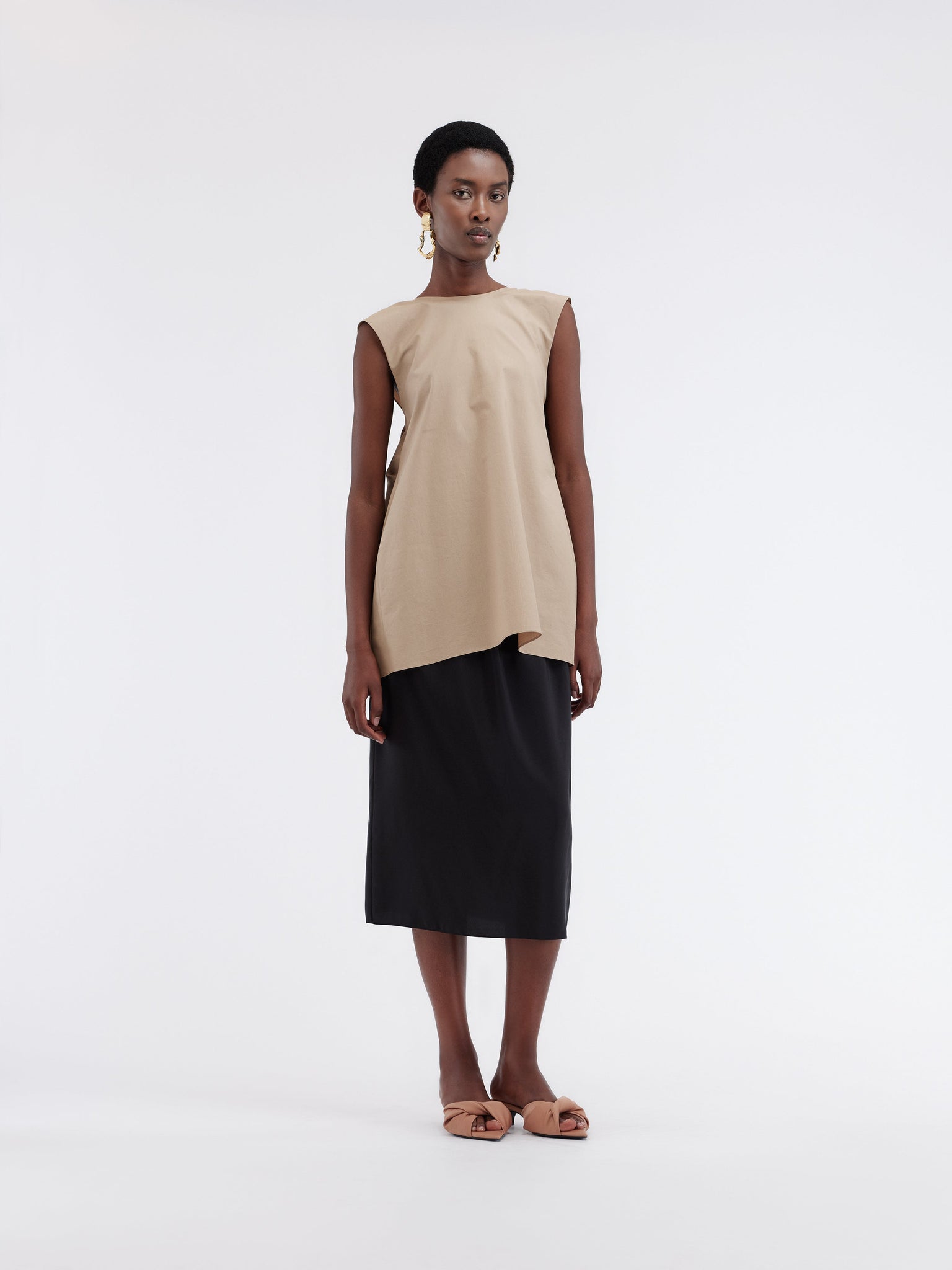 Slip skirt in silk habotai