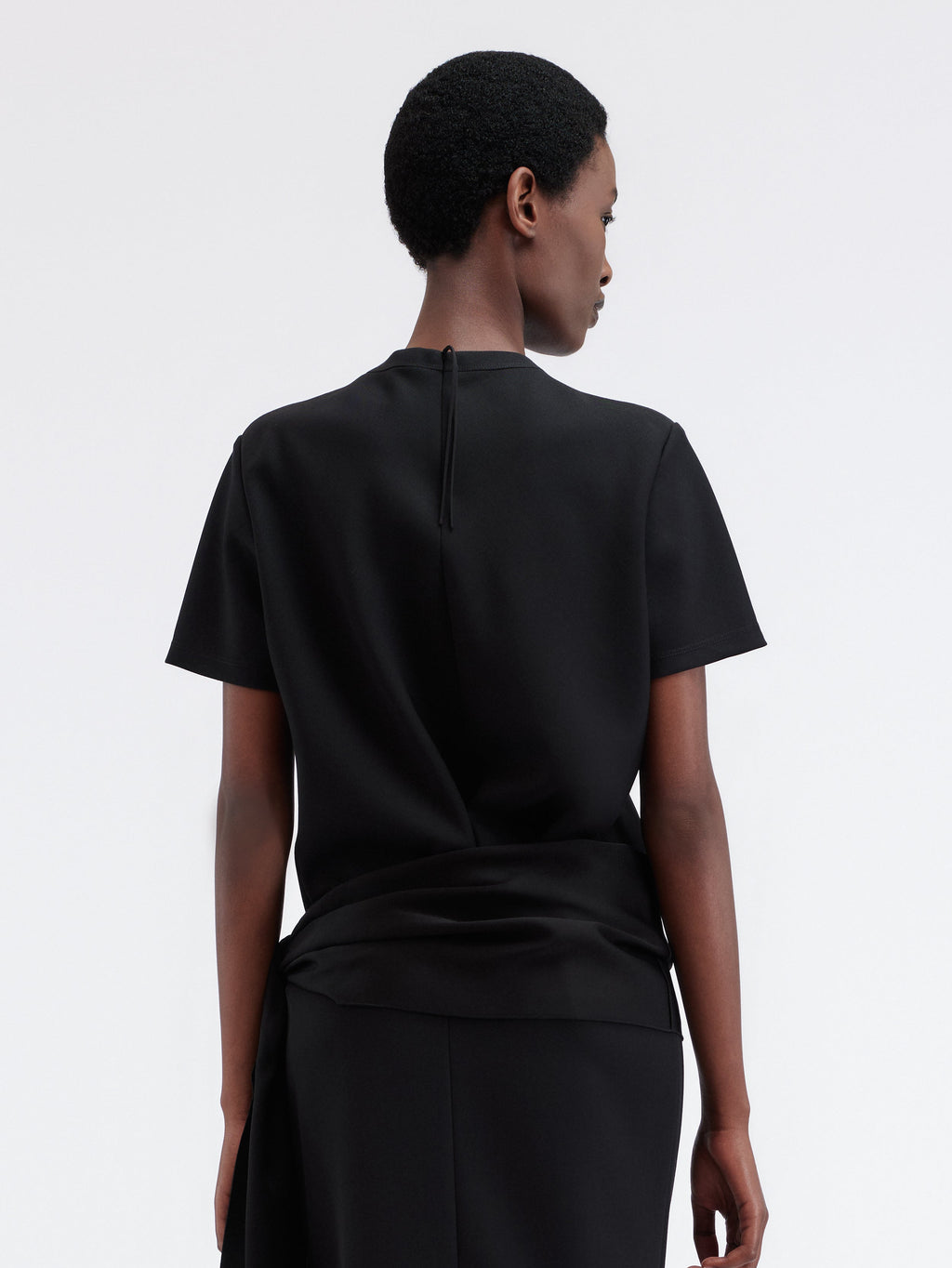 Fitted top in grain de poudre