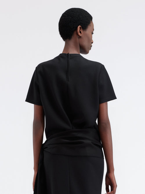 Fitted top in grain de poudre