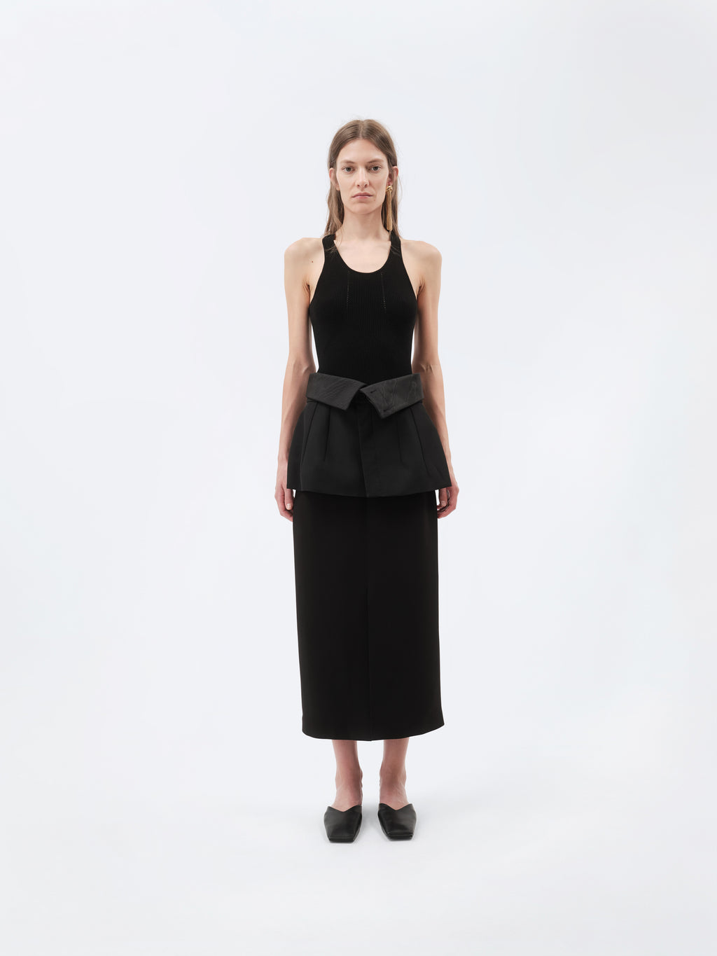 Tank top in merino rib