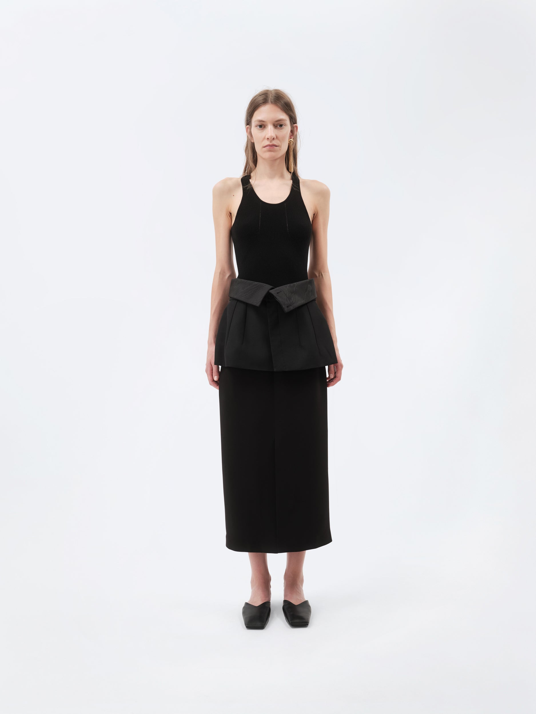 Tank top in merino rib