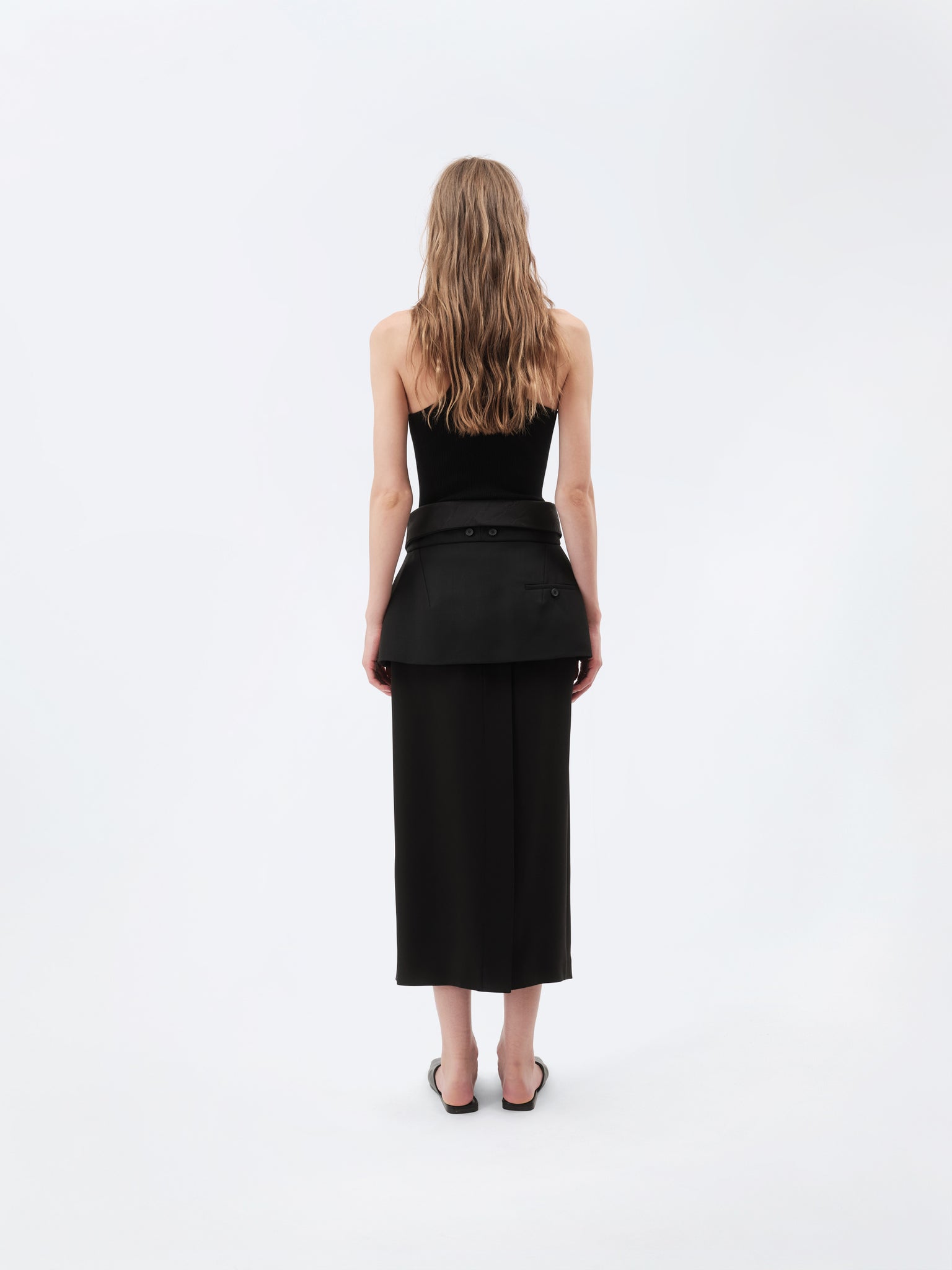 Tank top in merino rib