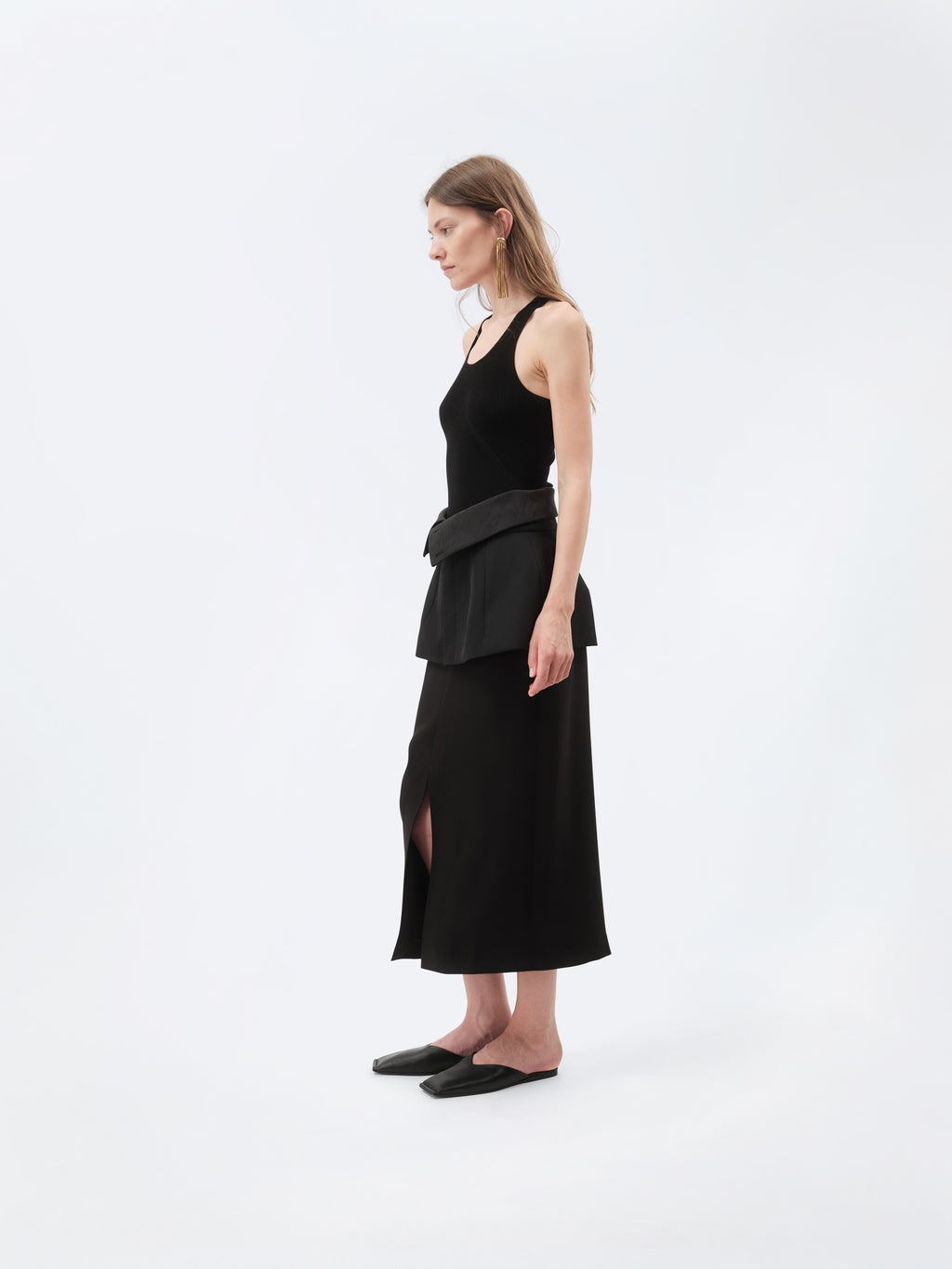 Tank top in merino rib