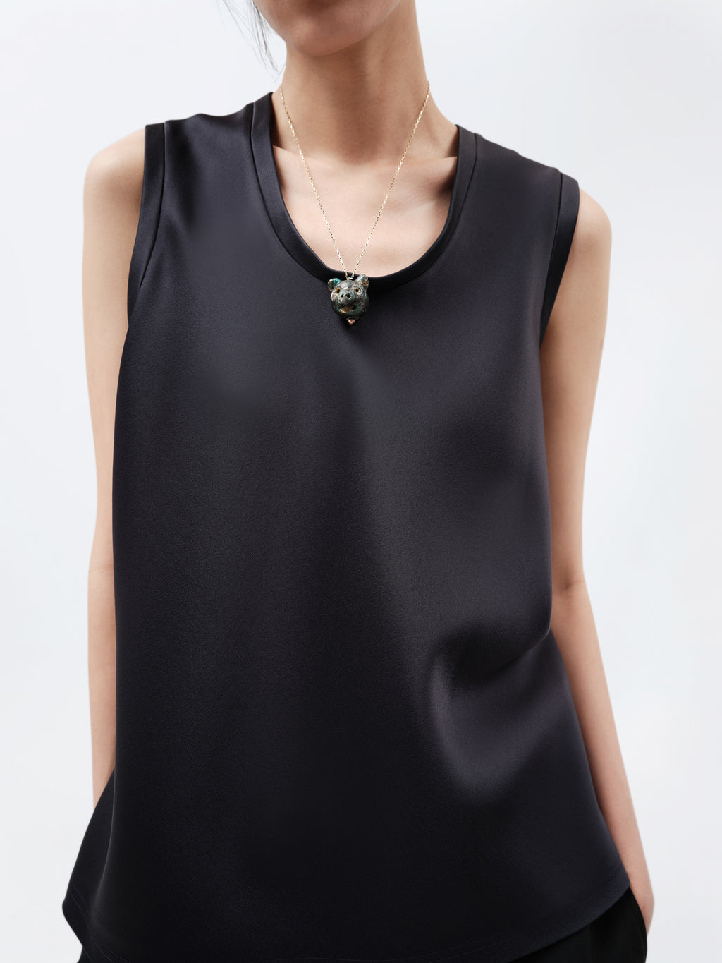 Top débardeur en satin double
