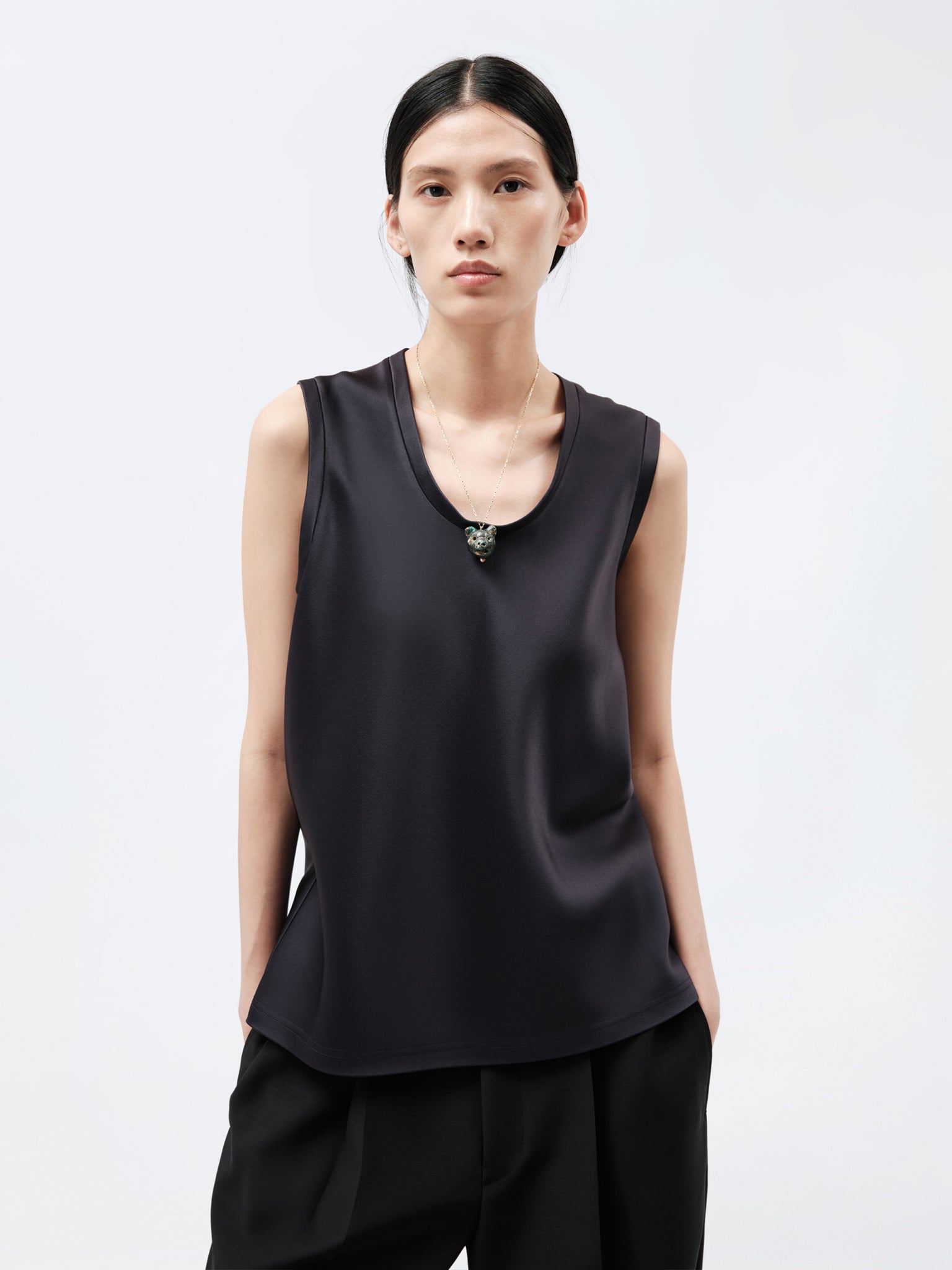 Top débardeur en satin double