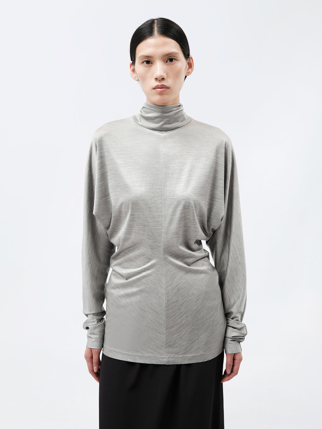 Kimono top in silk jersey