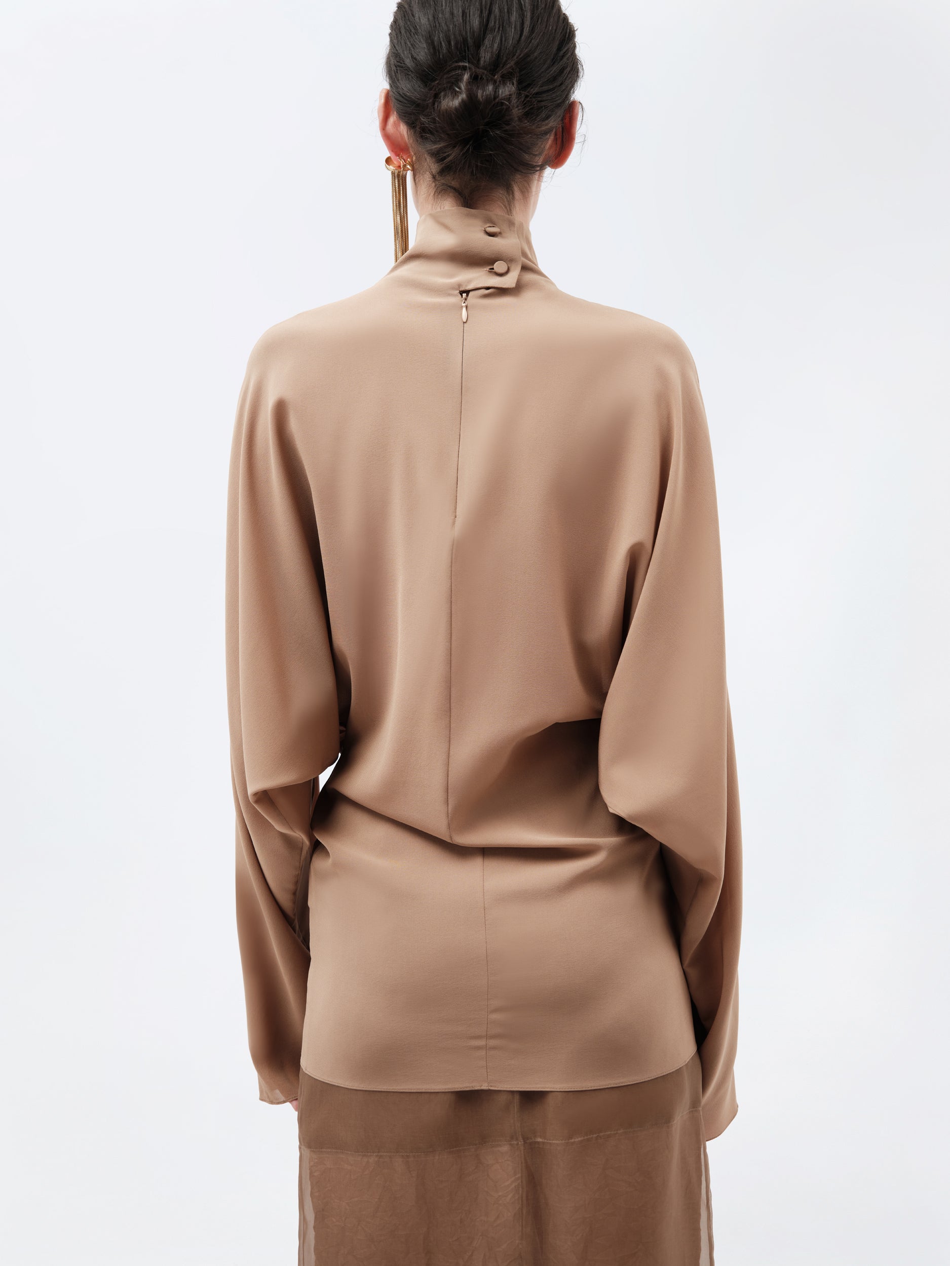 Blouse kimono en georgette stretch