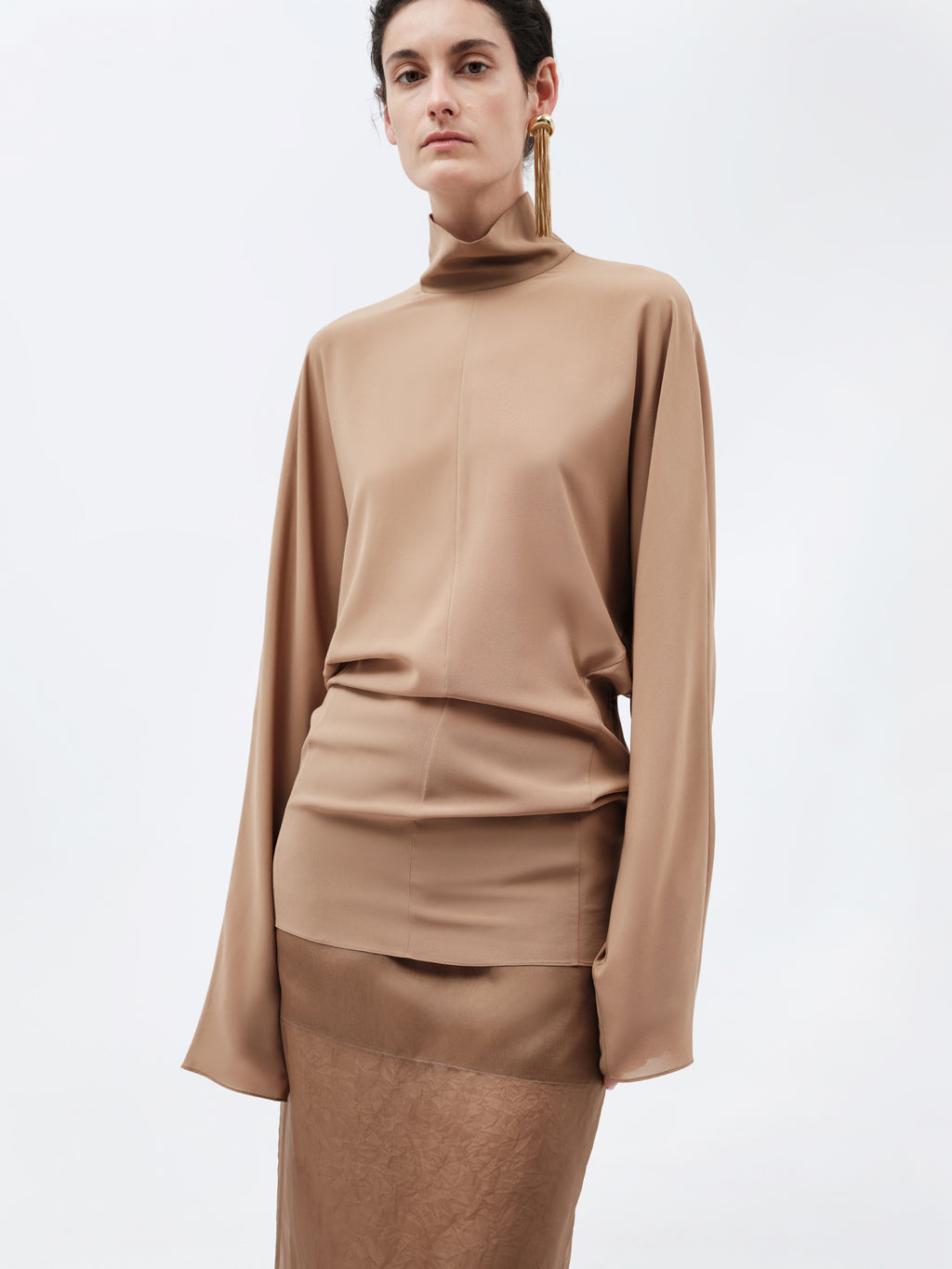 Blouse kimono en georgette stretch
