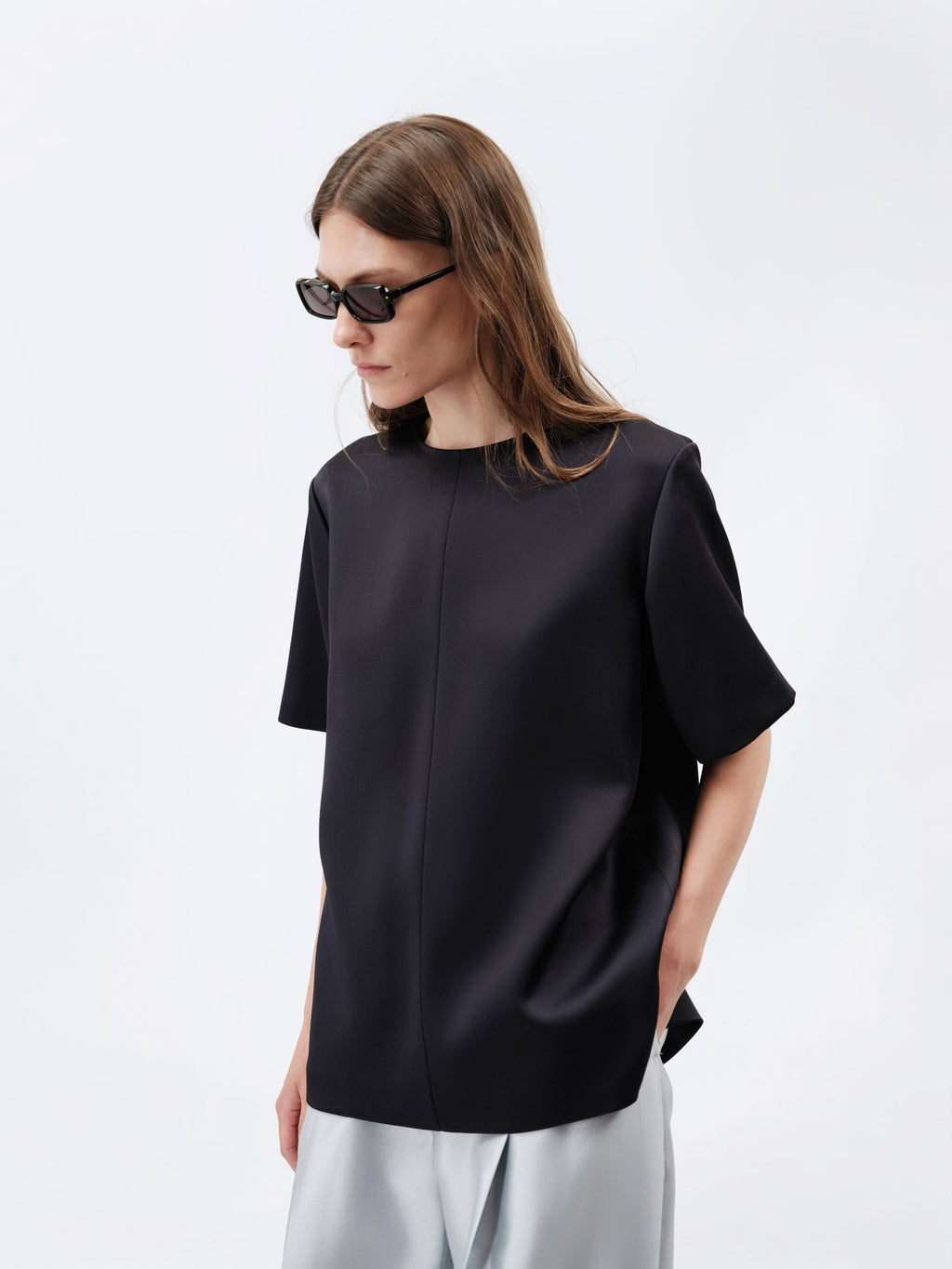 Top en satin double