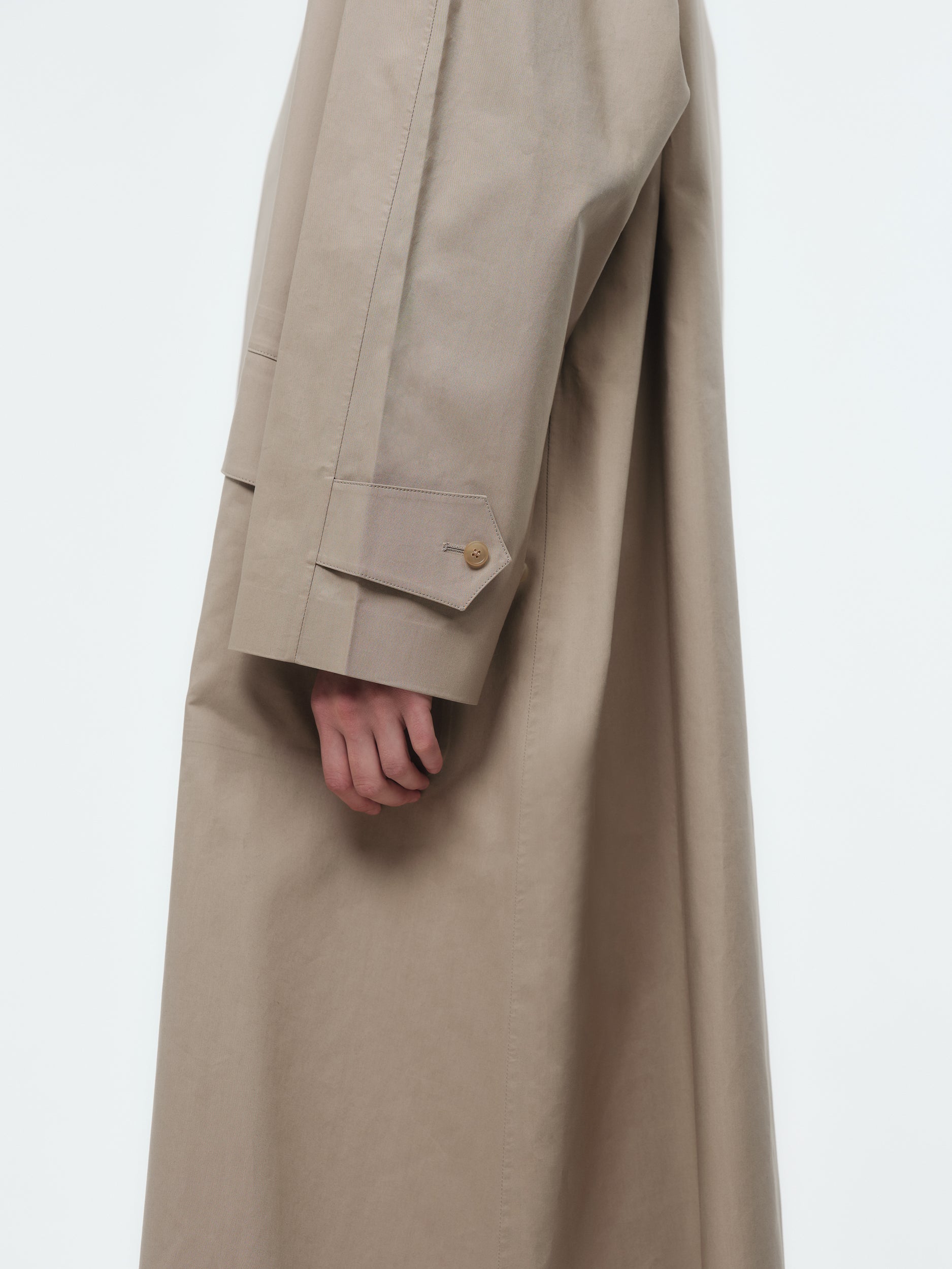 Trench coat in rainproof cotton