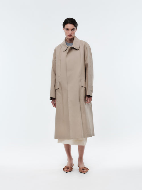 Trench coat in rainproof cotton