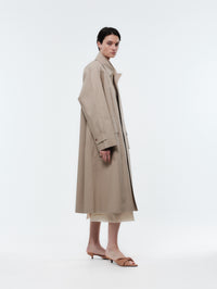 Trench coat in rainproof cotton