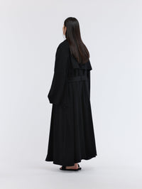 Trench foulard en crêpe de laine