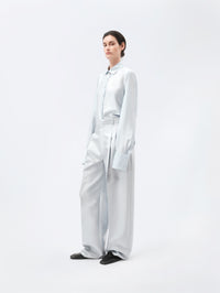 Long shirt in silk drap
