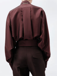 Orchid trousers in silk wool toile