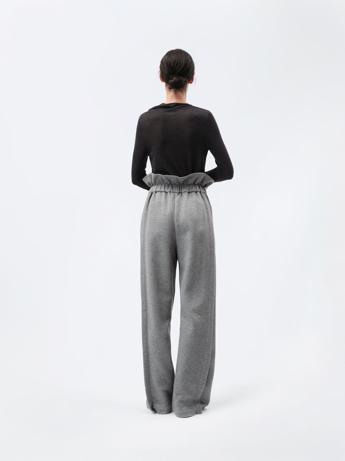 Soft orchid trousers in cashmere cotton jersey