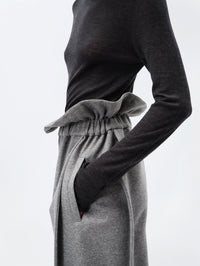 Soft orchid trousers in cashmere cotton jersey