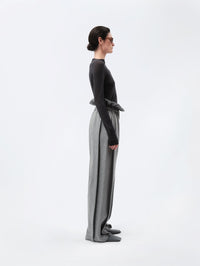 Soft orchid trousers in cashmere cotton jersey