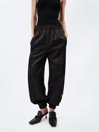 Jogging trousers in double silk