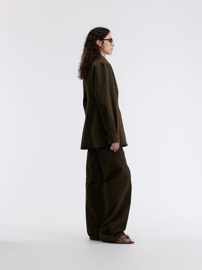 Pantalon avec clé en coton militaire