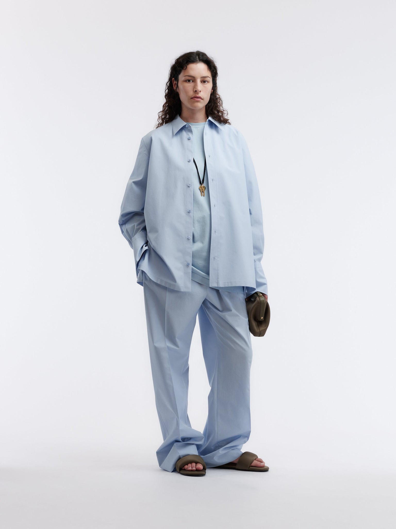Pyjama trousers in light cotton poplin