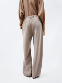 Pantalon à enfiler en laine double face légère