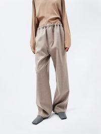 Pantalon à enfiler en laine double face légère