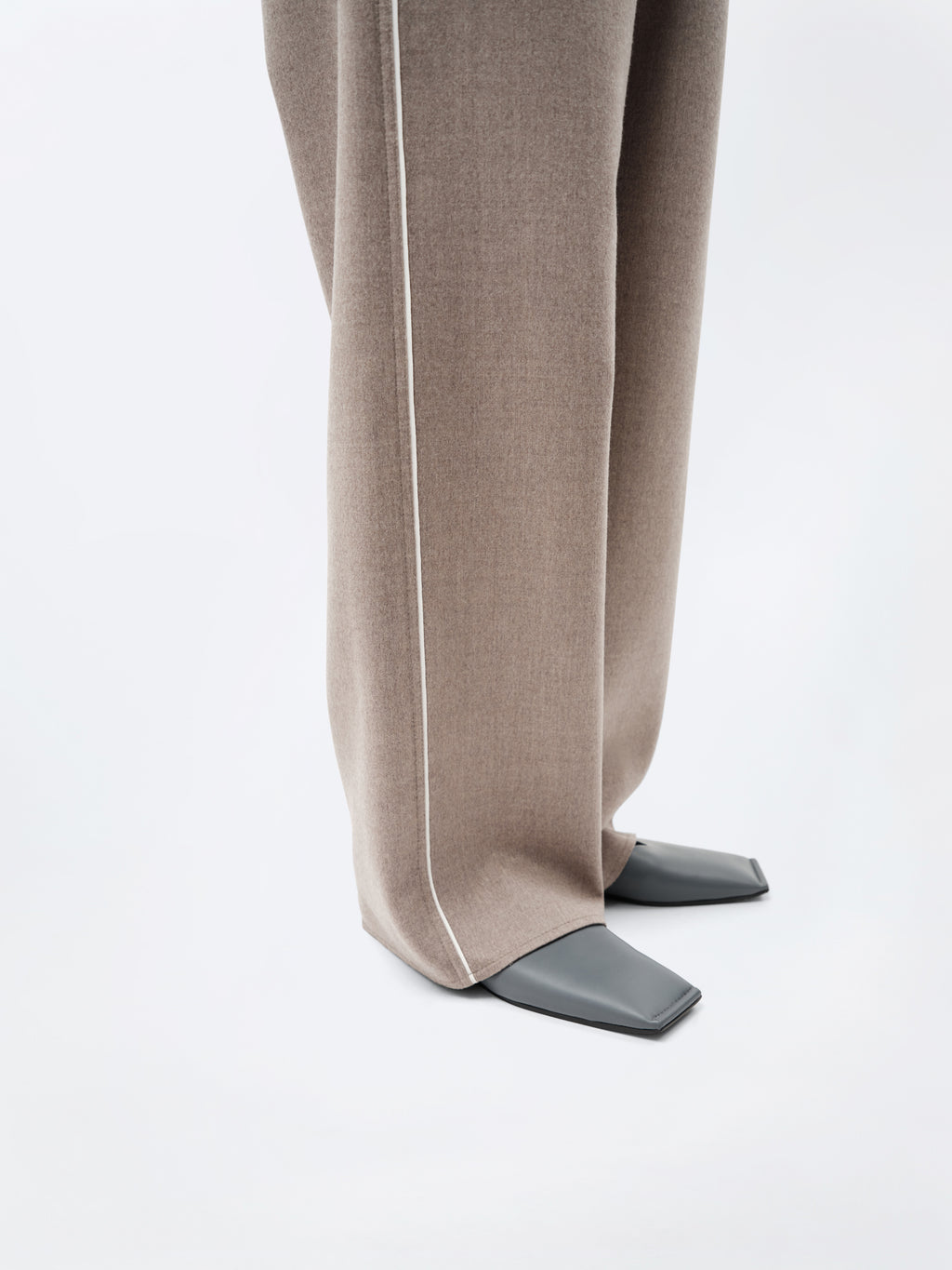 Pantalon à enfiler en laine double face légère