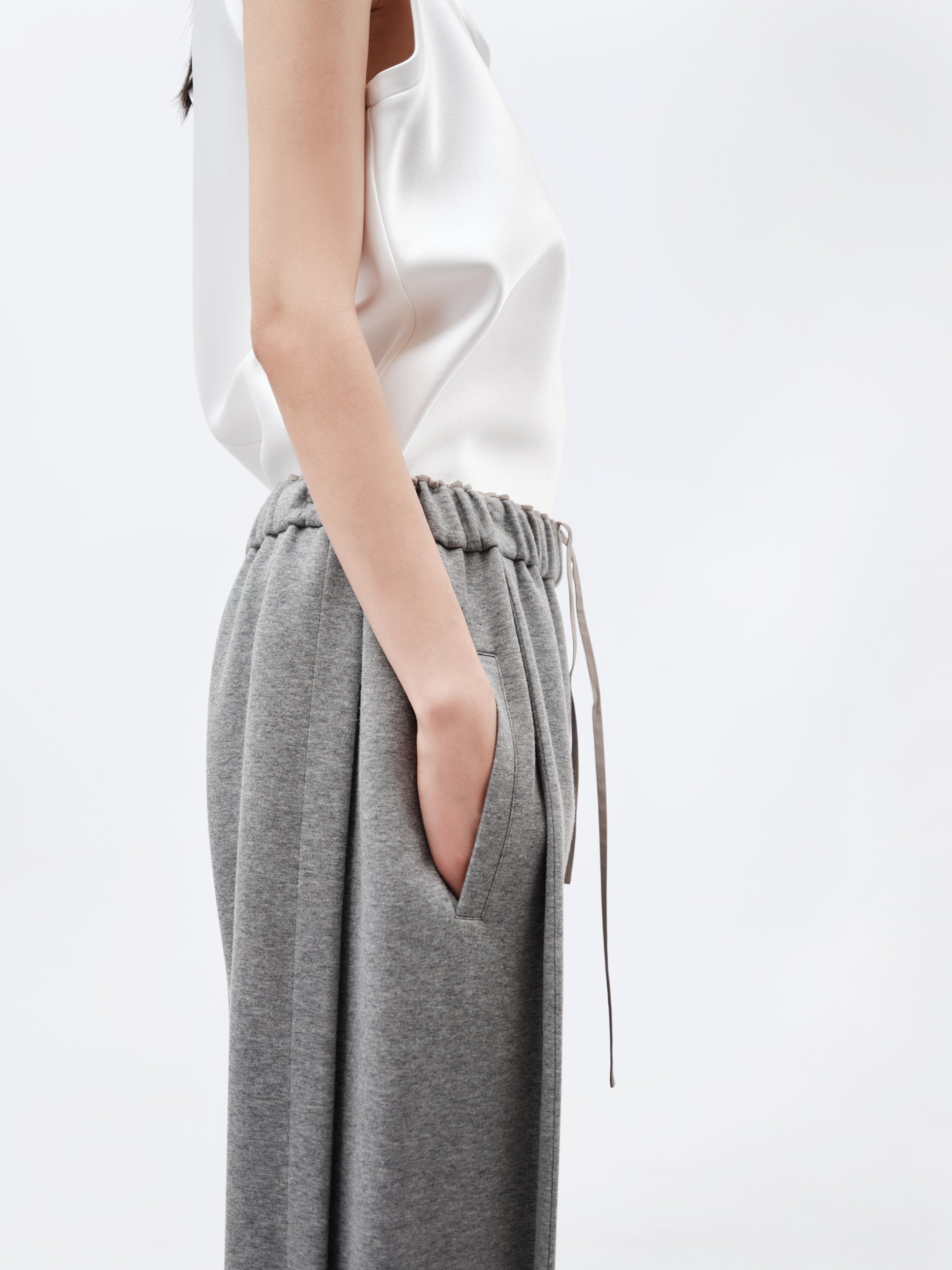 Pantalon de jogging en jersey de cachemire et coton