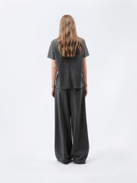 Top t-shirt ajusté en flanelle