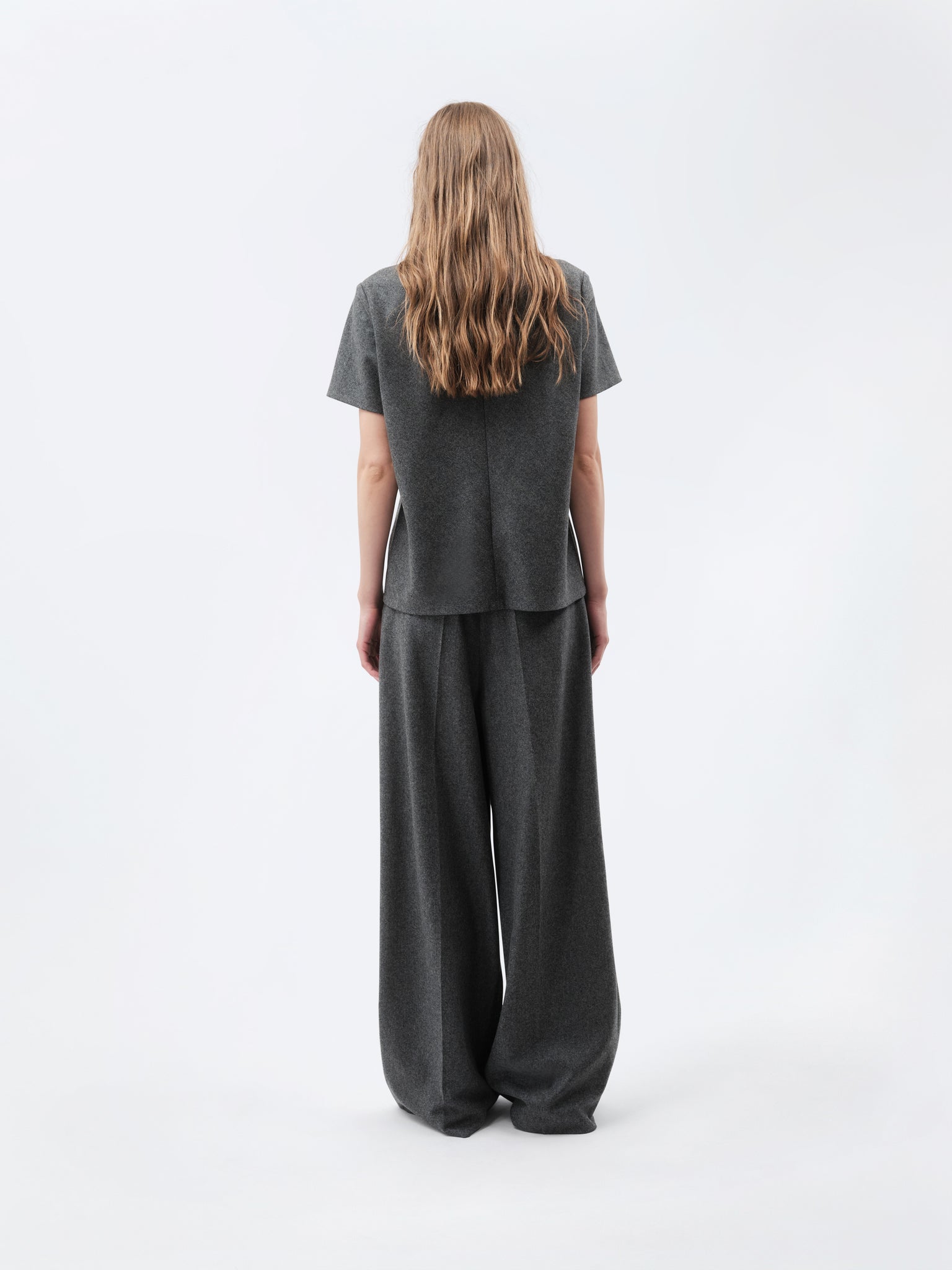 Top t-shirt ajusté en flanelle