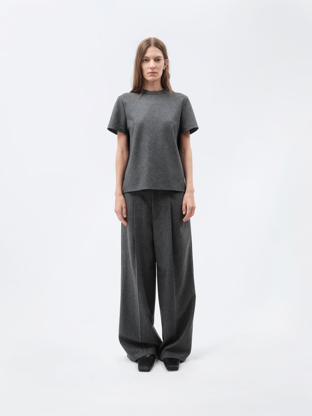 Top t-shirt ajusté en flanelle