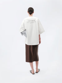 Signature logo T-shirt in rustic jersey