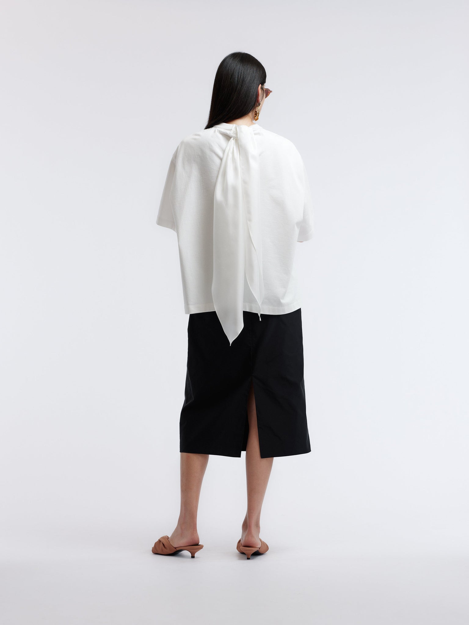 T-shirt foulard en jersey compact