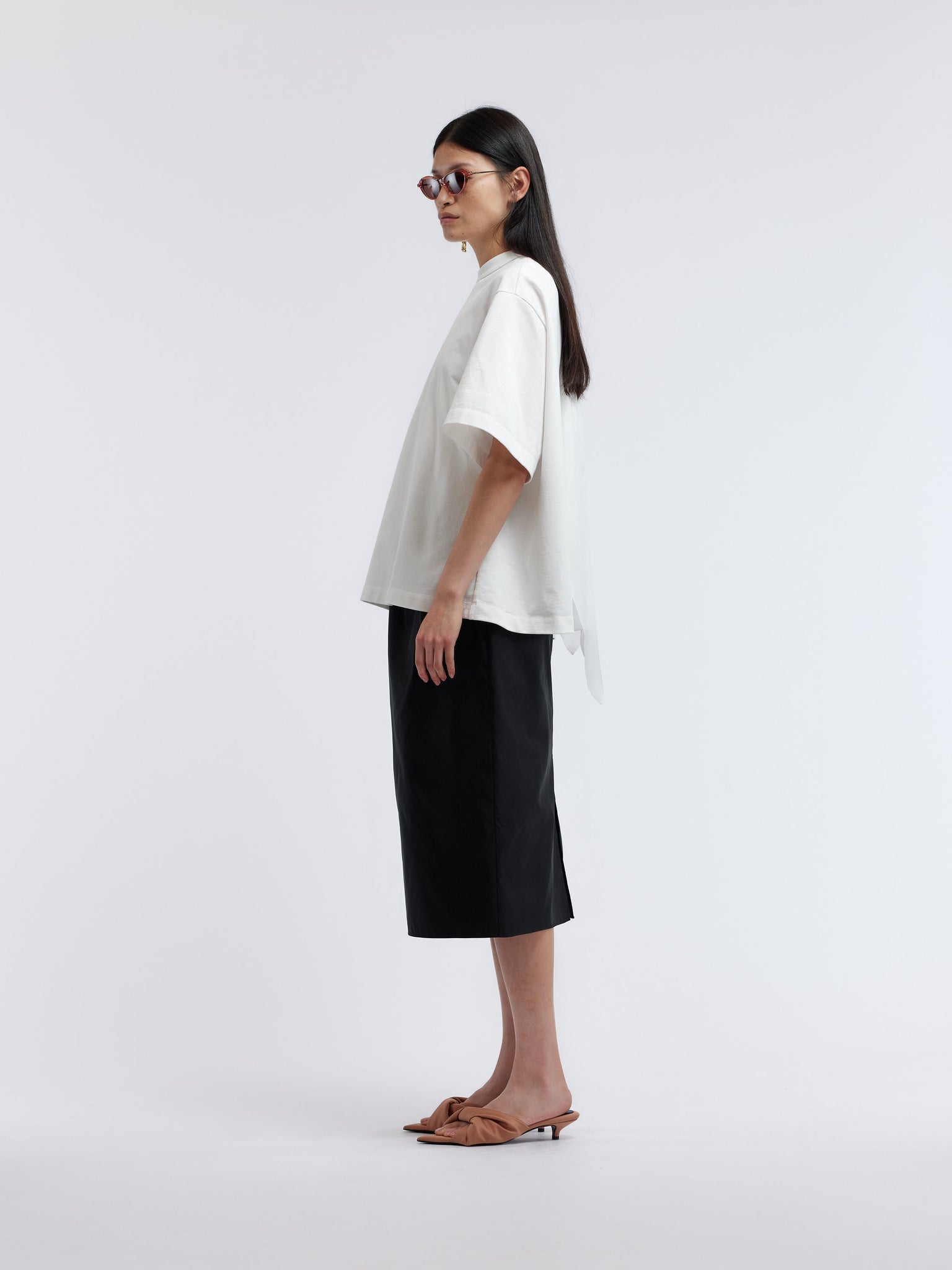 T-shirt foulard en jersey compact