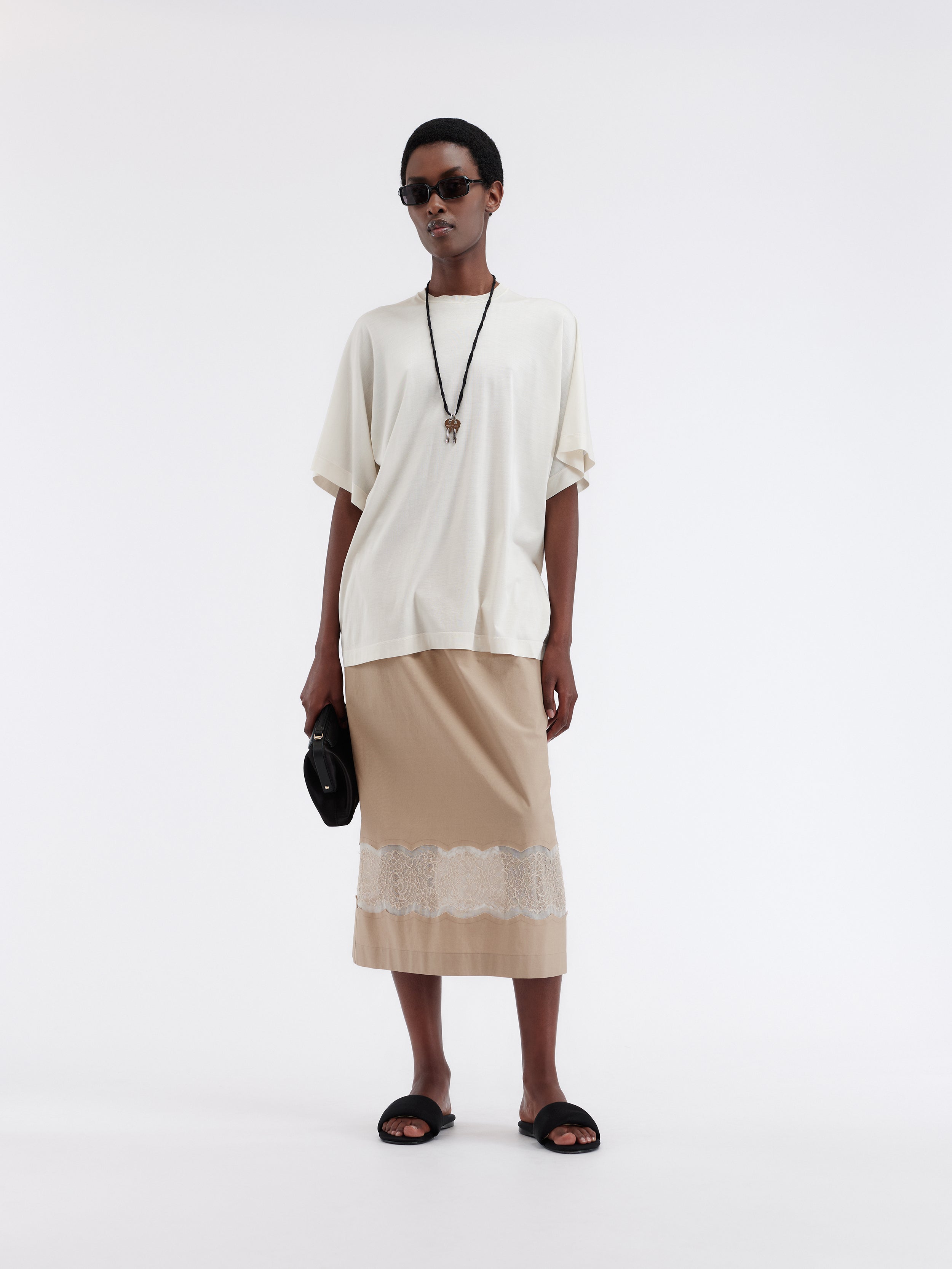 T-shirt in silk jersey